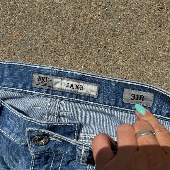 Buckle BKE Jake 31R Straight Leg Stretch Light Blue Jeans - Picture 8 of 10